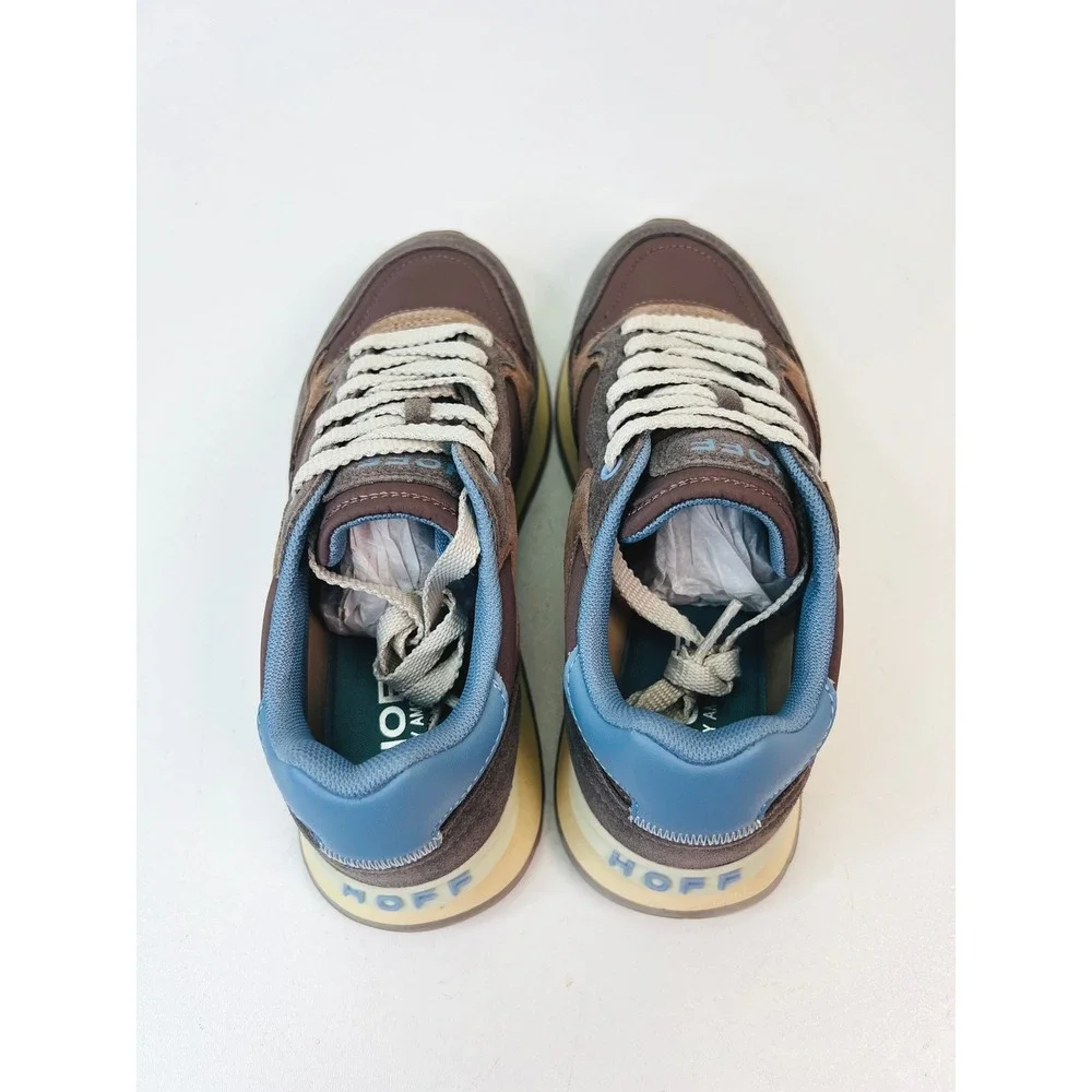 HOFF City Amsterdam Sneakers Brown Blue Suede Low Top Trainers Womens Size‎ 6